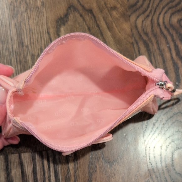 Dior Blush Pink Cosmetic Bag with Bow Accent - Picture 2 of 5